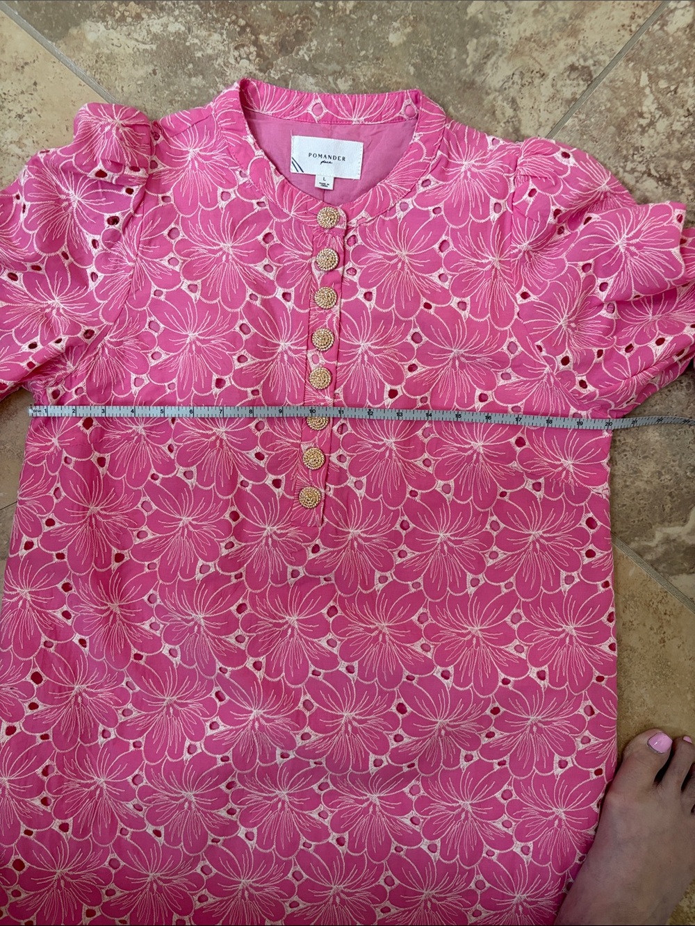 NWT Pomander Place Eyelet Samantha Dress, Large - Picture 11 of 12